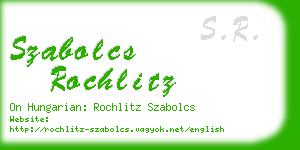 szabolcs rochlitz business card